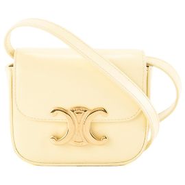 Céline CELINE - Bolso de hombro mini Claude Triomphe en piel lisa amarilla