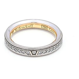 Anello Wellendorff Mein Herz Oro 750/18K rotante diamante misura 50 Full Set Lusso