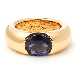 Cartier Ellipse Ring Gelbgold 750/18K Iolith Blau Gr. 51 Vintage 1993 Luxus