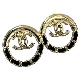 Orecchini a lobo Chanel Coco Mark Motif placcati in oro