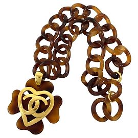 Collana a catena CHANEL Coco Mark tartarugato