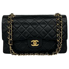 Chanel Vintage Matelassé Coco Mark Schultertasche aus Lammleder