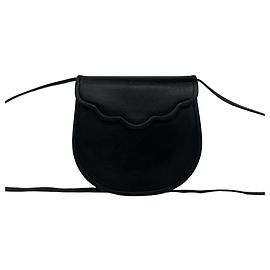 Bolsa de ombro mini em couro recortado vintage Yves Saint Laurent