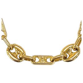 Céline CELINE Vintage Triomphe Gold Chain Halskette