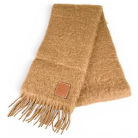 Stola in lana mohair con patch in pelle Anagram Loewe