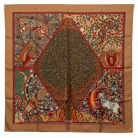 Hermès Hermes Carre 90 Axis Mundi Schal