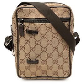 Borsa a tracolla Gucci Beige GG Canvas