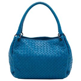 Sac cabas Bottega Veneta Blue Nappa Intrecciato Parachute