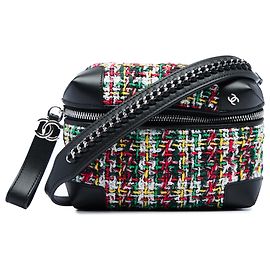 Borsa cintura Chanel Black Tweed Street Allure