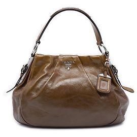 Prada Brown Sfumata Vernice Ombre Tote