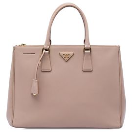 Borsa Prada Pink Large Saffiano Lux Galleria Double Zip Satchel