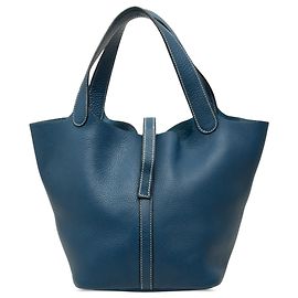 Hermès Blue Clemence Picotin 18