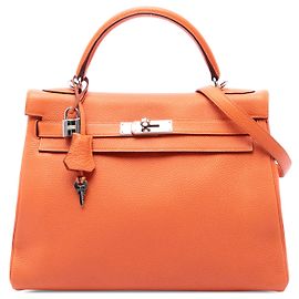 Hermès Orange Togo Kelly II Retourne 32