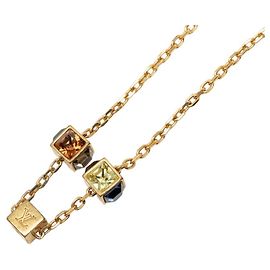 Collana con pendente in strass placcato oro Louis Vuitton