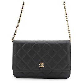 Portafoglio con catena Chanel Classic Matelassé Nero