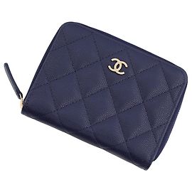 Carteira Bi-Fold Chanel em Navy