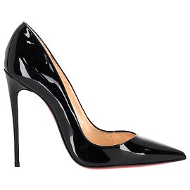 Décolleté Christian Louboutin So Kate 120 in pelle verniciata nera