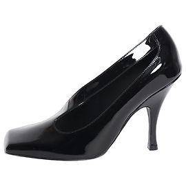 Khaite Black patent leather Eva asymmetric pumps - size EU 38.5