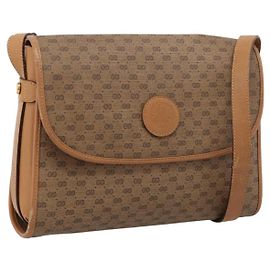 GUCCI Micro GG Supreme Shoulder Bag PVC Beige Gold 001 14 0712