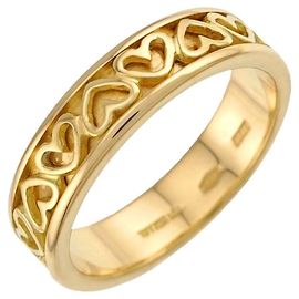 Autre Marque Tiffany & Co. Ausgeschnittenes Herzring in 18K Gelbgold