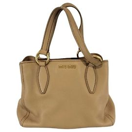 Miu Miu Beige Leather Handbag
