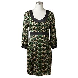 Vestido de seda Diane von Furstenberg estampado abstracto