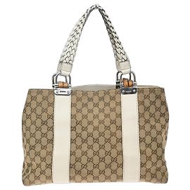 Gucci Bamboo Bar GG Canvas Large