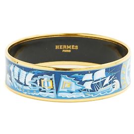 Hermès Bracelet Jonc Large en Émail Face au Large
