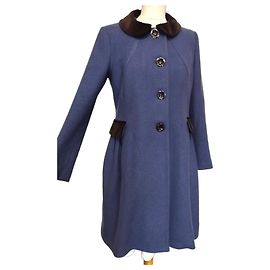 Love Moschino Moschino Cappotto Preppy Fifties Lana Vergine e Velluto T L/XL
