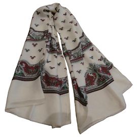 Foulard Hermès Seta Stampa Cashmere