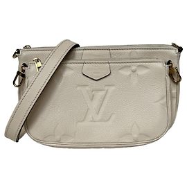 Louis Vuitton Multi Pochette Accessoires Monogram Empreinte Cream