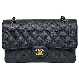 Chanel Classic Double Flap Medium Schwarz Kaviarleder