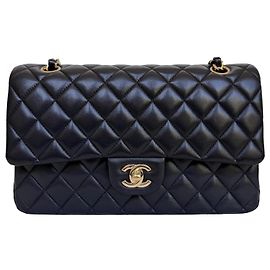 Chanel Classic Double Flap Medium Schwarz Lammleder