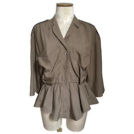 Blusa/Chaqueta Thierry Mugler de seda beige