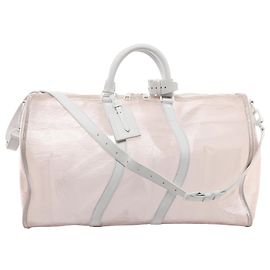 Louis Vuitton Keepall Bandoulière 50 Epi Plages Reisetasche in Clear x White M55814