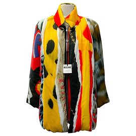 Moschino Gelber Multi Puffer Mantel
