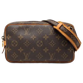 Borsa a tracolla Louis Vuitton Monogram Pochette Marly Marrone