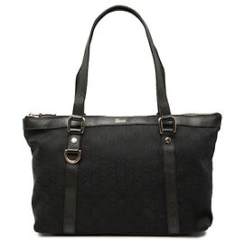 Sac cabas Gucci GG Canvas Abbey D Ring Noir