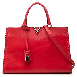 Bolsa Louis Vuitton Monogram Very Leather Very Zipped vermelha