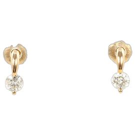 Autre Marque Pendientes de botón en oro rosa de 18K con diamantes