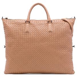 Bottega Veneta Maxi Nappa Intrecciato Convertible Tote Reisetasche Beige