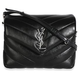 Autre Marque Saint Laurent Black Y Quilted Calfskin Monogram Toy Loulou Crossbody