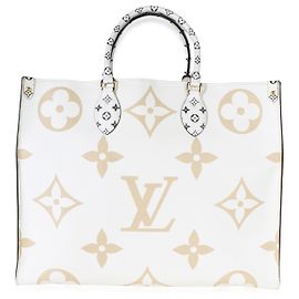 Louis Vuitton Kaki Beige Giant Monogram Canvas Onthego GM