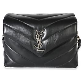Autre Marque Saint Laurent Black Y Quilted Calfskin Monogram Toy Loulou Crossbody