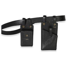 Fendi Black Vitello Glacier Utility Belt Pouch
