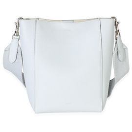 Céline Picca borsa secchiello Sangle Celine in pelle di vitello grana morbida azzurro chiaro