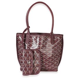 Goyard Burgundy Goyardine Canvas Mini Anjou