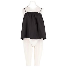 Autre Marque Top in lana nero SOFT GOAT con spalline sottili