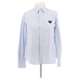 Autre Marque Camicia in cotone a righe blu PLAY COMME DES GARCONS