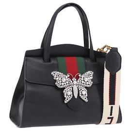 GUCCI Bijou Butterfly Handtasche Leder 2way 505342